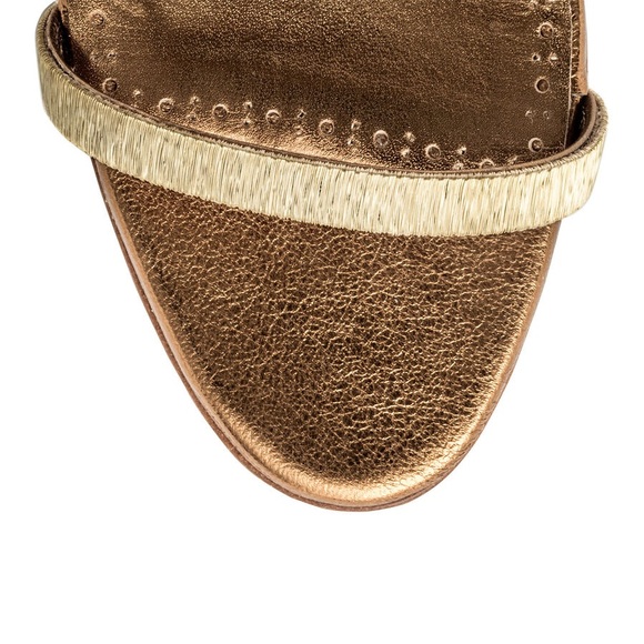 MANOLO BLAHNIK Lidia 90 bronze sandals shoes 39 - Picture 5 of 8